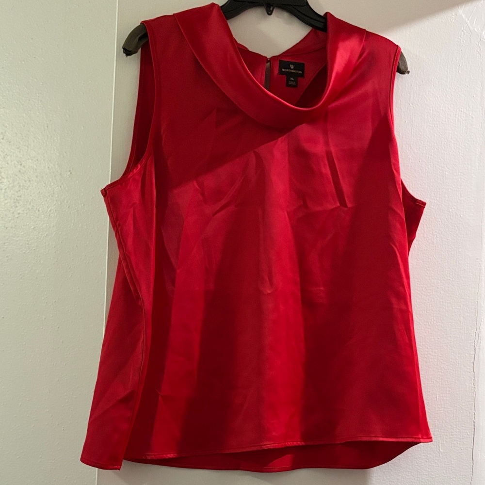 Worthington Red Sleeveless Top NWOT